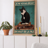 « Je me voyais déchat en haut de la pile » — Art Print encadré, mise en situation 2
