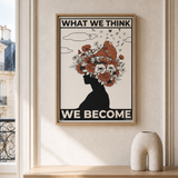“What we think, we become — Atelier” — cotton-linen canvas, lifestyle A
