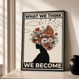 “What we think, we become — Atelier” — cotton-linen canvas, lifestyle B