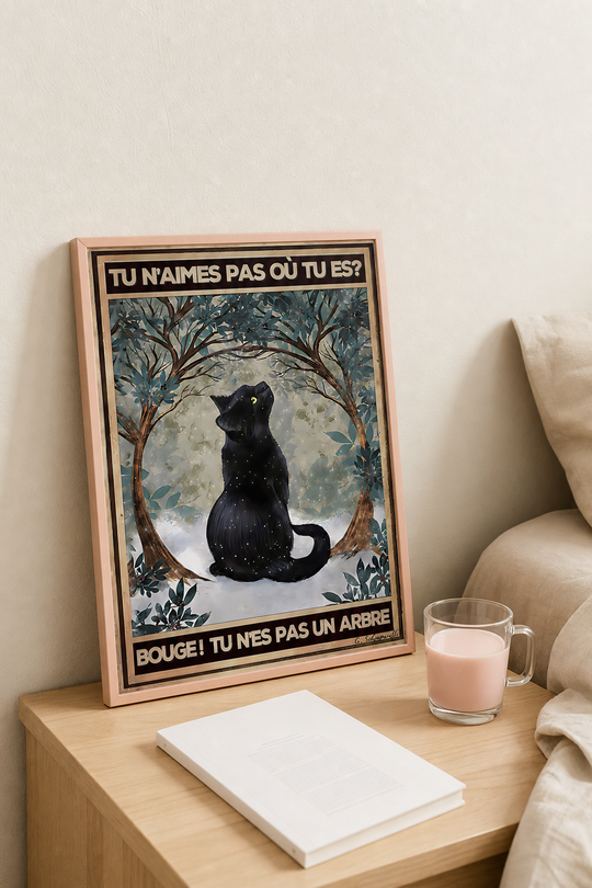 « Tu n'aimes pas où tu es? Bouge! Tu n'es pas un arbre » — Art Print encadré, mise en situation 1