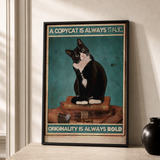 “A copycat is always italic, originality is always bold” — cotton-linen canvas, lifestyle B