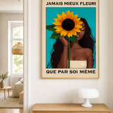 « Jamais mieux fleuri que par soi même » — Art Print encadré, mise en situation 1