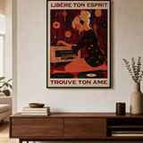« Libère ton esprit, trouve ton âme » — Art Print encadré, mise en situation 1