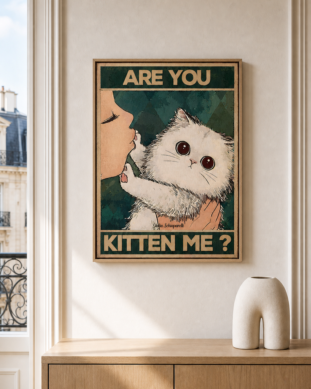 “Are you kitten me ?” — cotton-linen canvas, lifestyle A