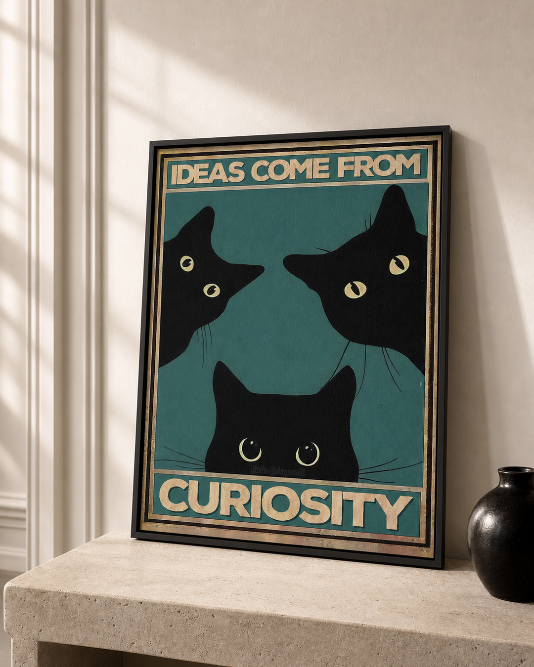 “Ideas come from curiosity” — cotton-linen canvas, lifestyle B