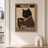“Peace is a choice” — cotton-linen canvas, lifestyle A