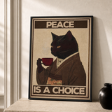 “Peace is a choice” — cotton-linen canvas, lifestyle B