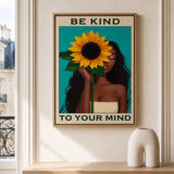 “Be kind to your mind” — cotton-linen canvas, lifestyle A