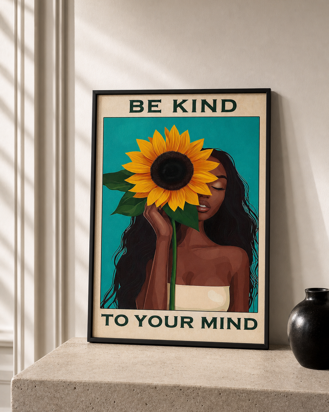 “Be kind to your mind” — cotton-linen canvas, lifestyle B