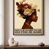 « Ils ont tenté de nous enterrer, mais ils ne savaient pas que nous étions des graines — Crème & Sable » — Art Print encadré, mise en situation 1