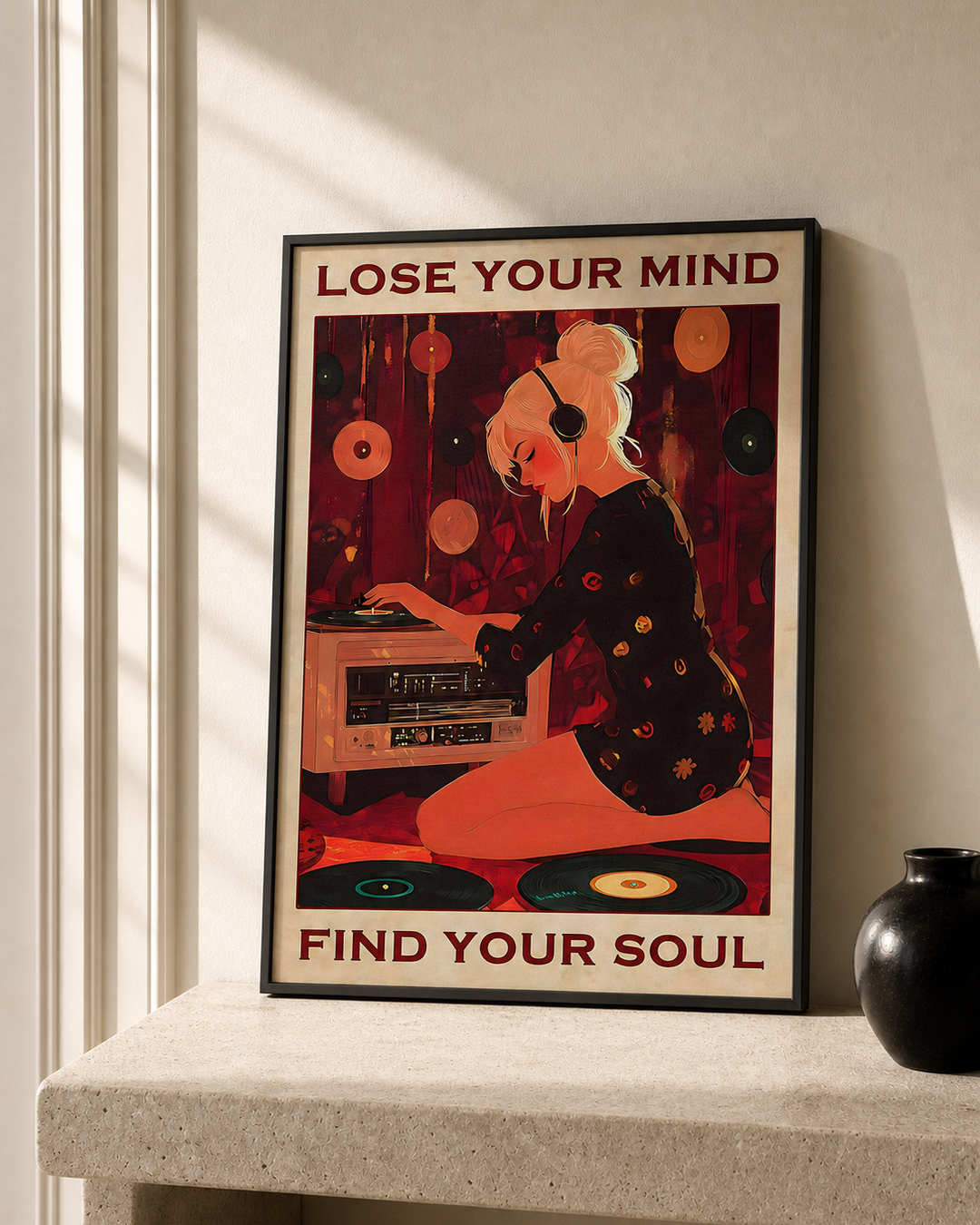 “Lose your mind, find your soul” — cotton-linen canvas, lifestyle B