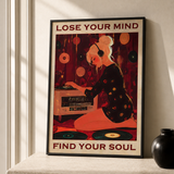 “Lose your mind, find your soul” — cotton-linen canvas, lifestyle B