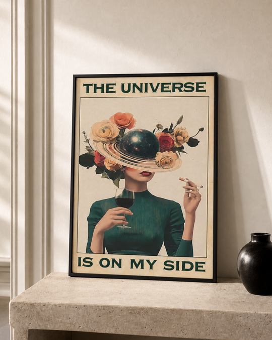 “The universe is on my side” — cotton-linen canvas, lifestyle B