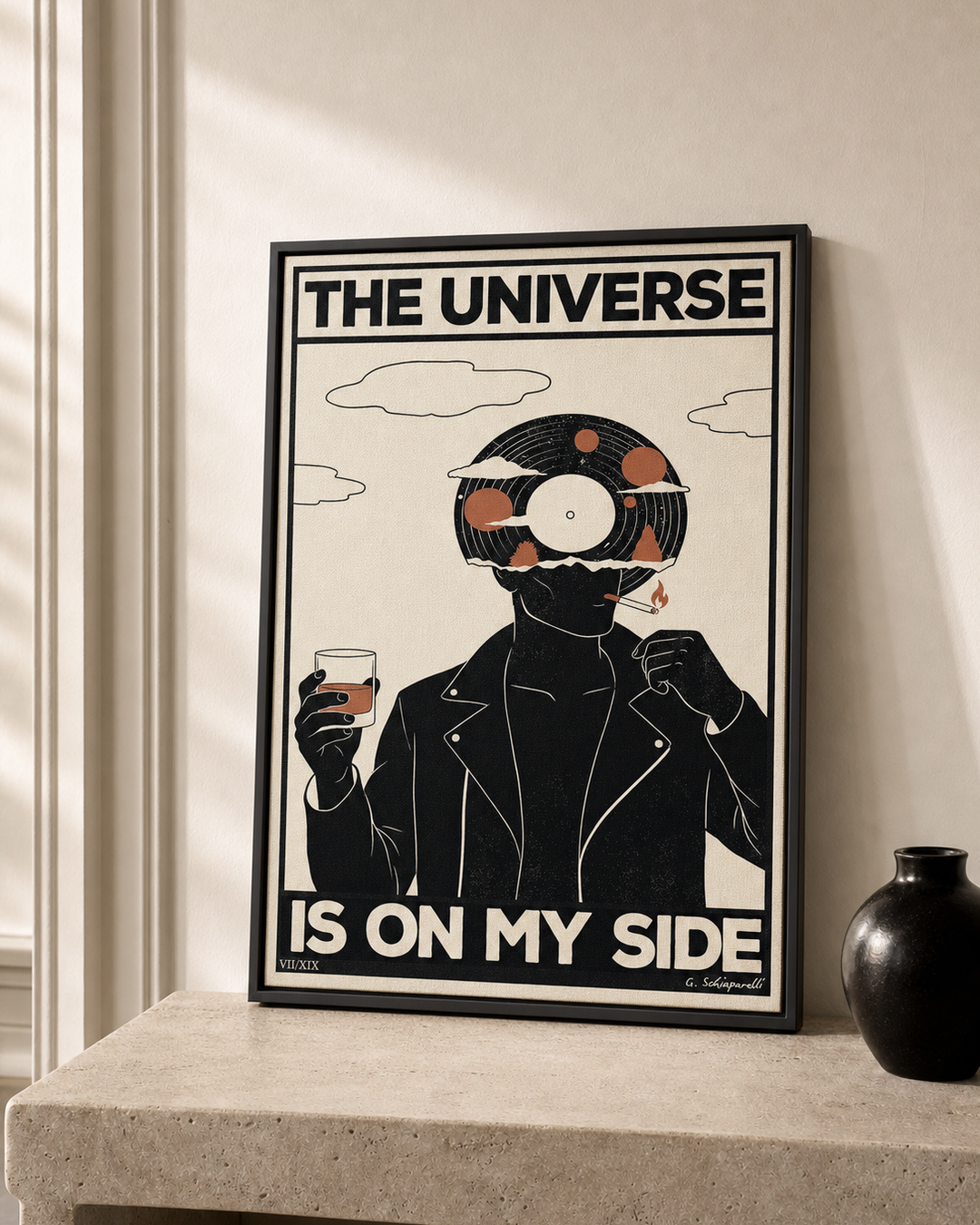 “The universe is on my side — Atelier II” — cotton-linen canvas, lifestyle B