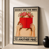“Books are the bees which carry the pollen from one to another mind — Crème & Sable” — cotton-linen canvas, lifestyle B