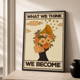 “What we think, we become — Crème & Sable” — cotton-linen canvas, lifestyle B