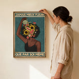« Jamais mieux fleuri que par soi-même » — installation de l’œuvre dans un intérieur / artwork installation in a home