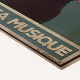 « Cueille la vie, sème ta musique » — toile texturée, détail du coin inférieur droit