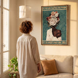 « Tu as les cartes en main et ce n'est pas un jeu » — échelle de l’œuvre dans un intérieur / artwork scale in a home