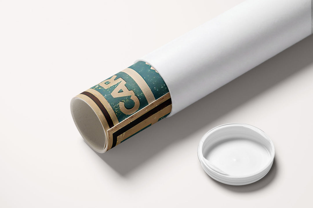 « Tu as les cartes en main et ce n'est pas un jeu » — toile enroulée dans son tube de protection