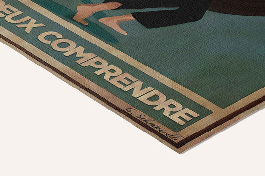 « Clé de seul toi peux comprendre » — toile texturée, détail du coin inférieur droit