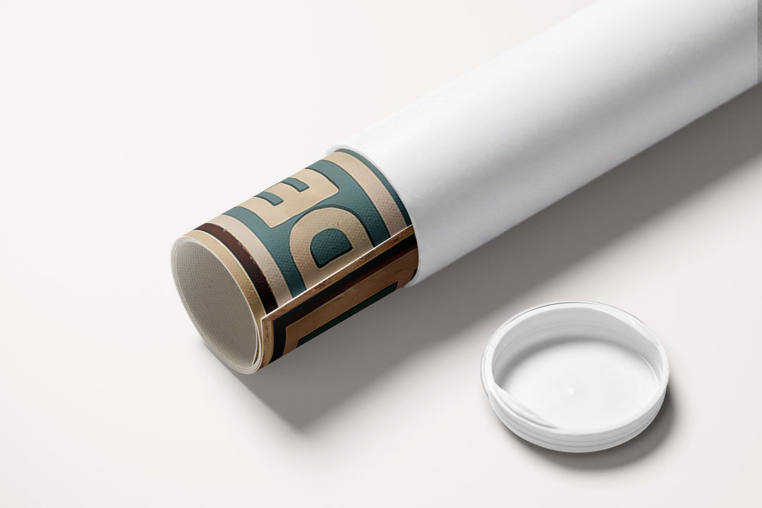 « Clé de seul toi peux comprendre » — toile enroulée dans son tube de protection
