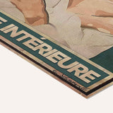 « Question extérieure, réponse intérieure » — toile texturée, détail du coin inférieur droit