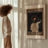 « Allô Univers, tu m'entends? » — échelle de l’œuvre dans un intérieur / artwork scale in a home