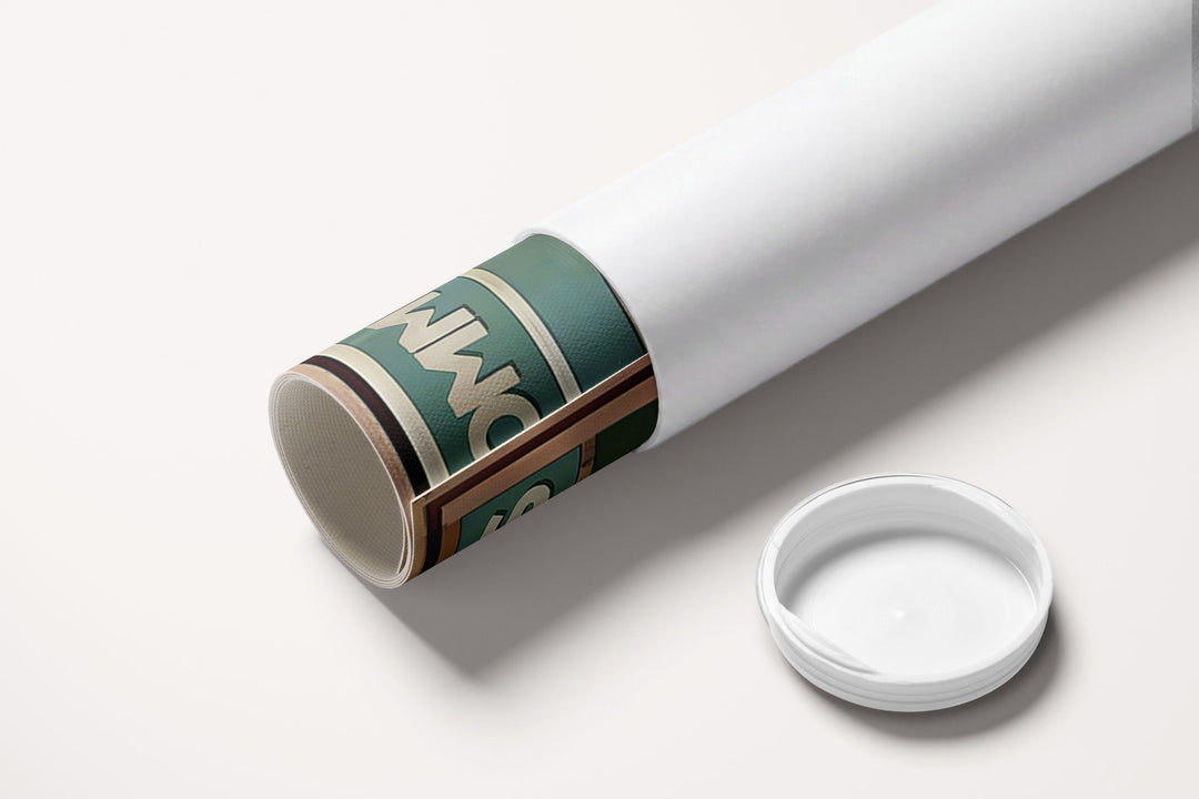 « Montre comme tu danses je te dirai qui tu es » — toile enroulée dans son tube de protection