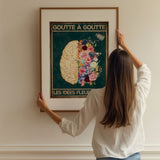 « Goutte à goutte les idées fleurissent » — installation de l’œuvre dans un intérieur / artwork installation in a home