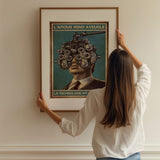 « L'amour rend aveugle, la technologie n'y peut rien » — installation de l’œuvre dans un intérieur / artwork installation in a home