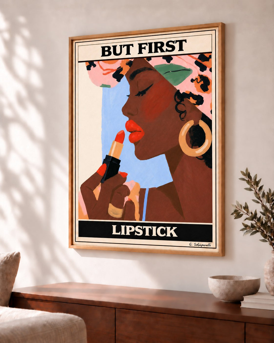 But first, lipstick — Angle