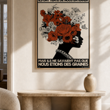 « Ils ont tenté de nous enterrer, mais ils ne savaient pas que nous étions des graines — Atelier » — Art print encadré sous verre, mise en situation 1