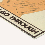 Grow through what you go through — Crème & Sable — cotton-linen canvas texture and fine corner detail