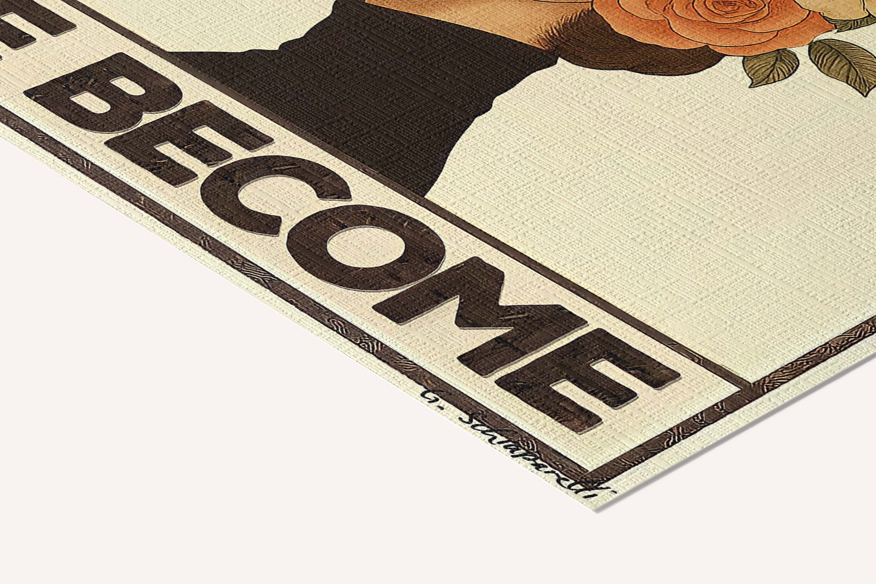 What we think, we become — Crème & Sable — cotton-linen canvas texture and fine corner detail