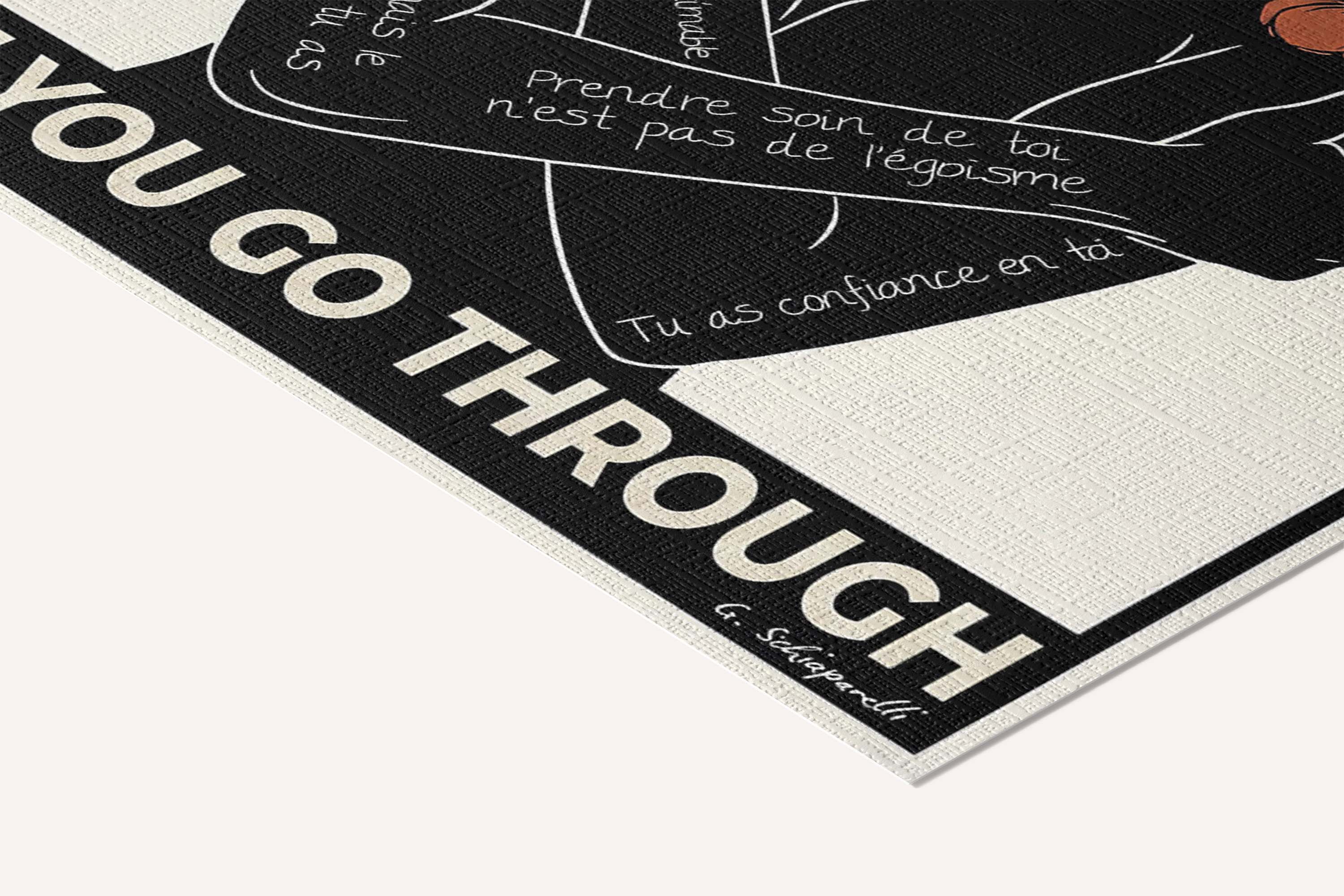 Grow through what you go through — Atelier — cotton-linen canvas texture and fine corner detail