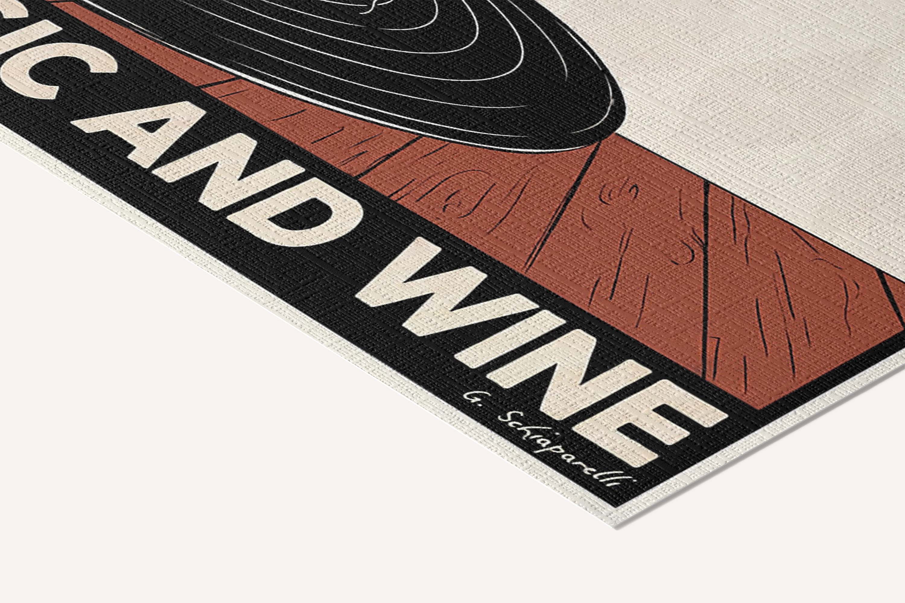 Easily distracted by music and wine — Atelier — cotton-linen canvas texture and fine corner detail