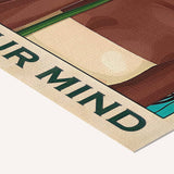 Be kind to your mind — cotton-linen canvas texture and fine corner detail