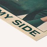 The universe is on my side — cotton-linen canvas texture and fine corner detail