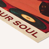 Lose your mind, find your soul — cotton-linen canvas texture and fine corner detail