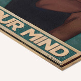 Be kind to your mind — cotton-linen canvas texture and fine corner detail
