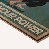 No one is you, that is your power — cotton-linen canvas texture and fine corner detail
