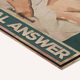 External question, Internal answer — cotton-linen canvas texture and fine corner detail