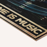 I have a therapist, her name is music — cotton-linen canvas texture and fine corner detail