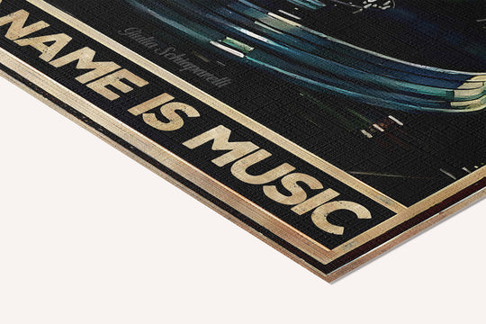 I have a therapist, her name is music — cotton-linen canvas texture and fine corner detail