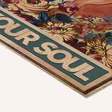 Lose your mind, find your soul — cotton-linen canvas texture and fine corner detail