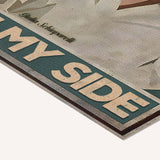 The universe is on my side — cotton-linen canvas texture and fine corner detail