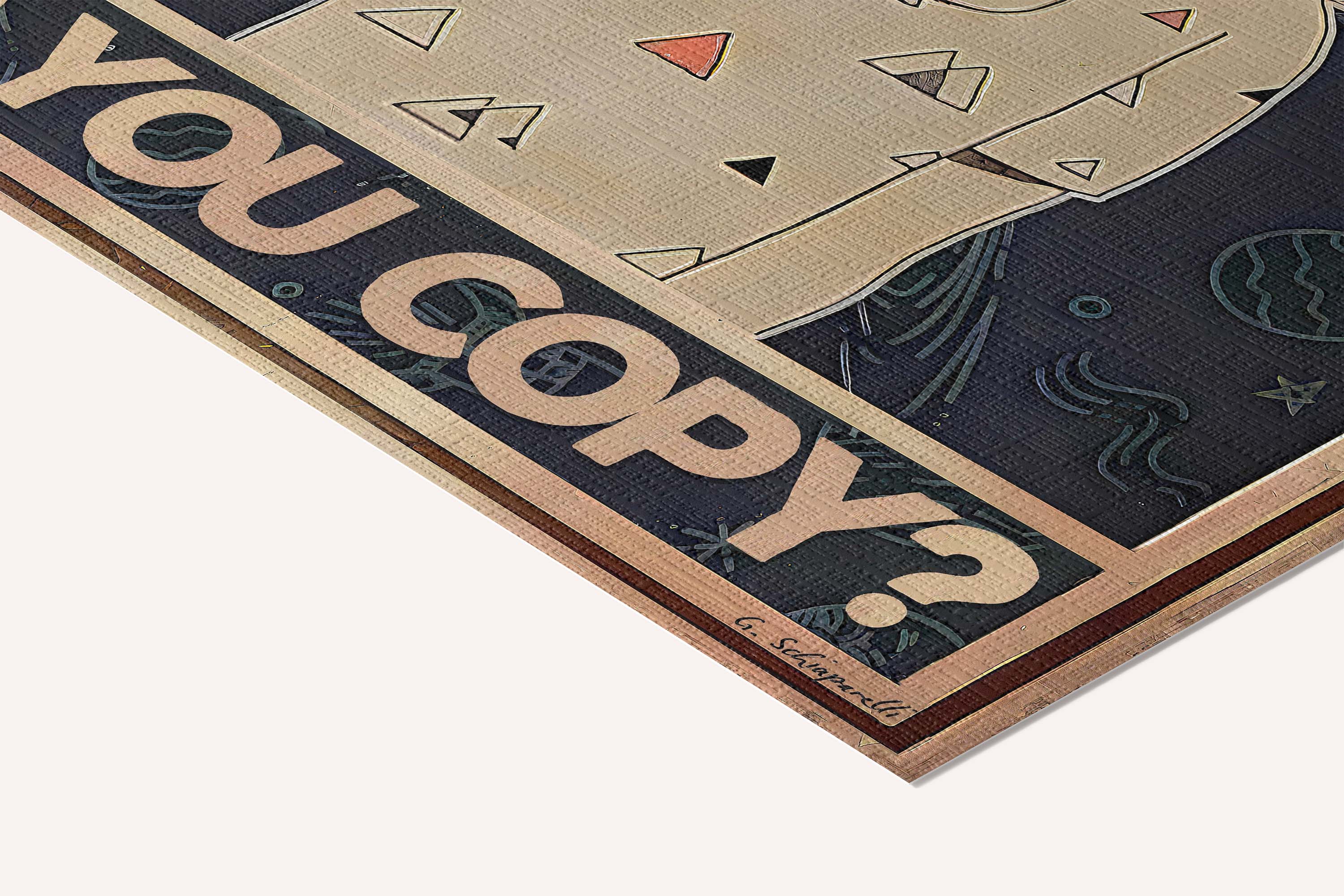 Hello Universe, do you copy? — cotton-linen canvas texture and fine corner detail