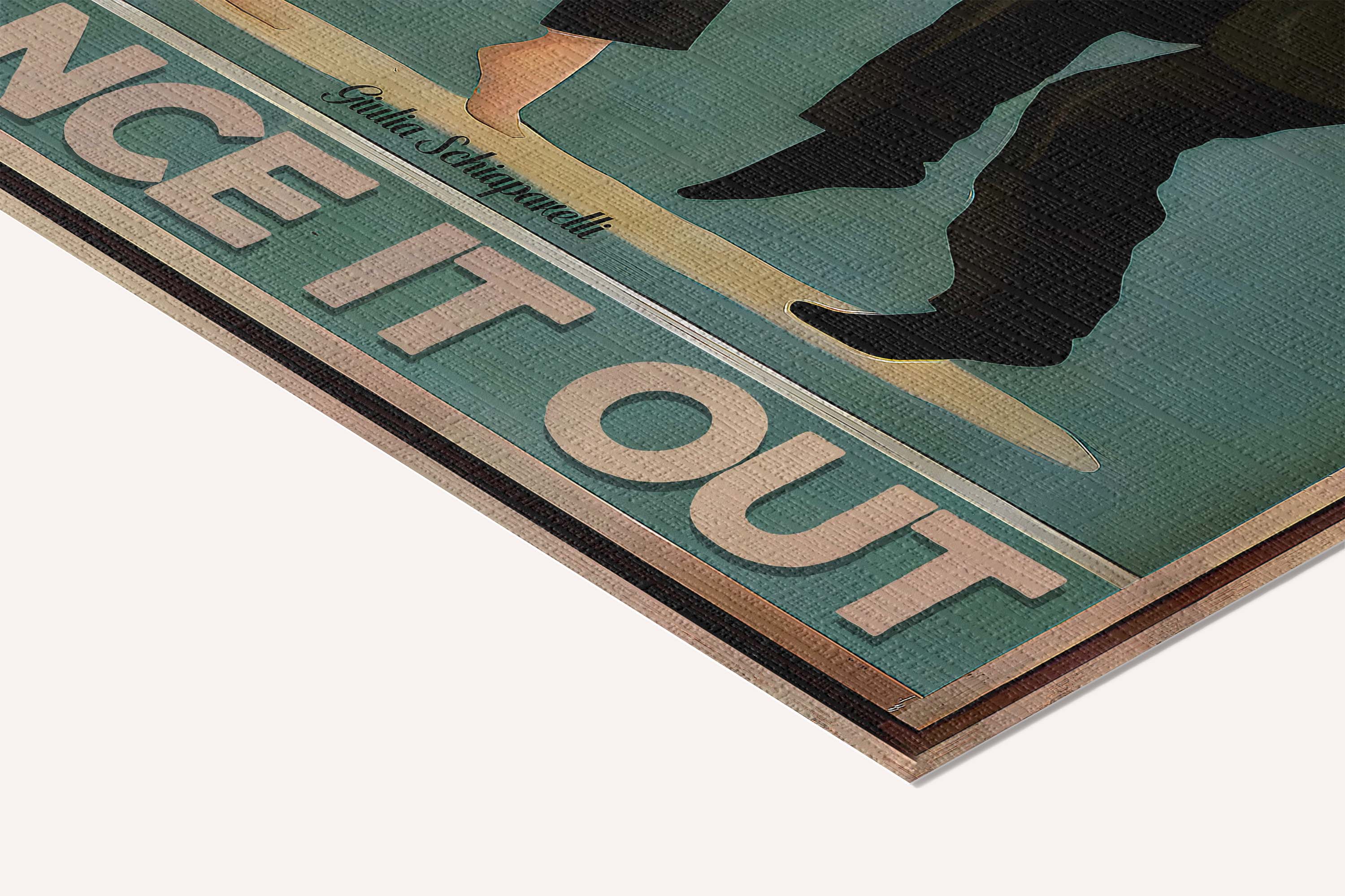 When in doubt, dance it out — cotton-linen canvas texture and fine corner detail