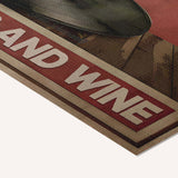 Easily distracted by music and wine — cotton-linen canvas texture and fine corner detail